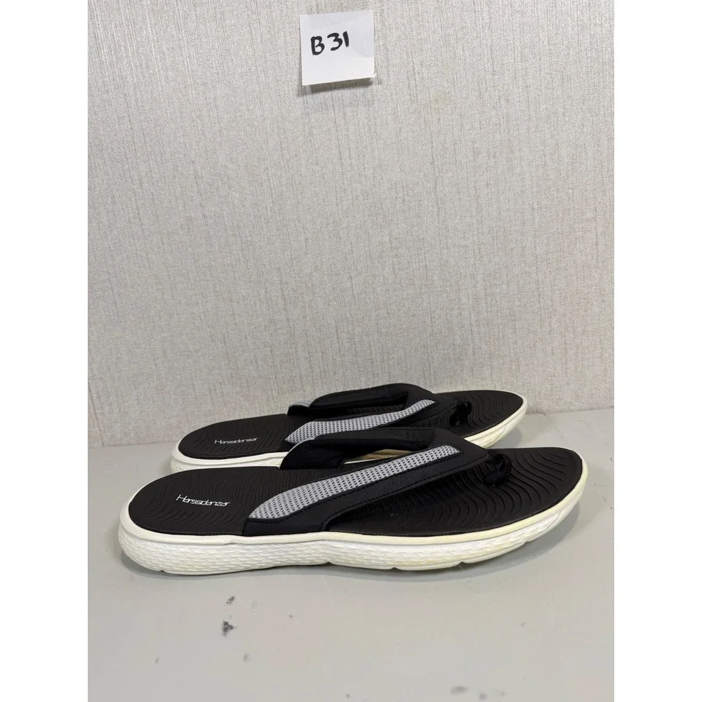 Harssdanzar men flip flop breathable mesh straps, and lightweight EVA soles sz 9